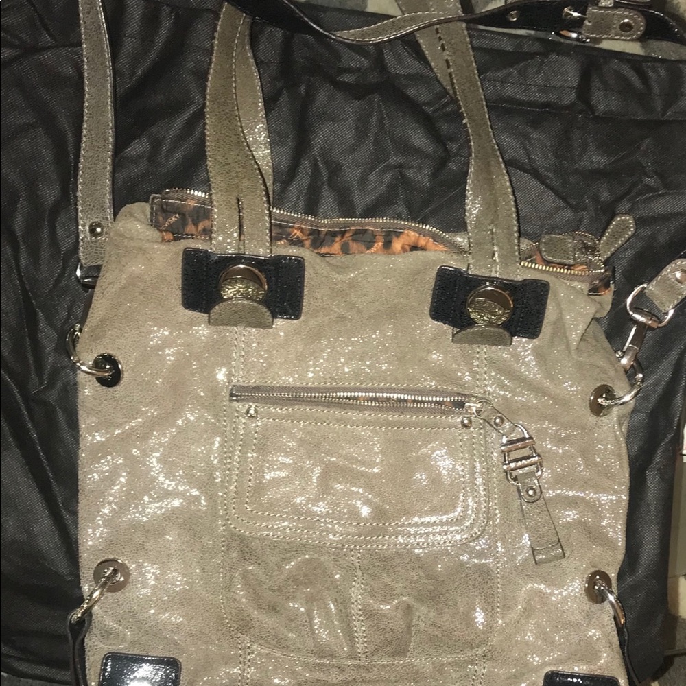 B Makowsky charcoal gray ( sheen) crossbody bag